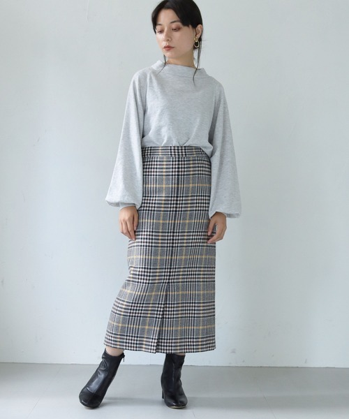 HER CLOSET（ハークローゼット）の「【shemoshelly】WEB限定サスティナブルモックネックニット（ニット/セーター・レディース・ブラック/パープル/ブルー/アイボリー/ライトグレー/ライトグリーン・M）」の12枚目の写真