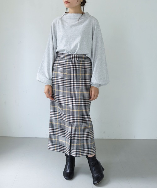 HER CLOSET（ハークローゼット）の「【shemoshelly】WEB限定サスティナブルモックネックニット（ニット/セーター・レディース・ブラック/パープル/ブルー/アイボリー/ライトグレー/ライトグリーン・M）」の13枚目の写真