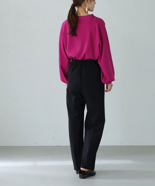 HER CLOSET（ハークローゼット）の「【shemoshelly】WEB限定サスティナブルモックネックニット（ニット/セーター・レディース・ブラック/パープル/ブルー/アイボリー/ライトグレー/ライトグリーン・M）」の21枚目の写真