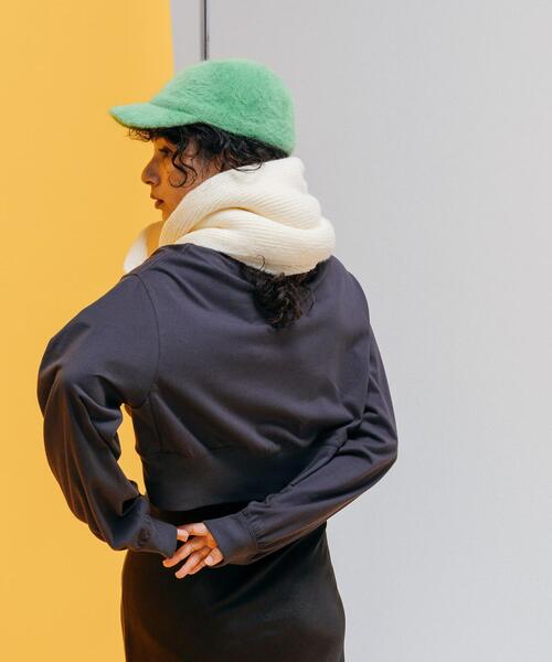 CITEN（シテン）の「＜CITEN＞ソデシャーリング クロップド Tシャツ（Tシャツ/カットソー・レディース・ブラック/オフホワイト/ケリー・FREE）」の12枚目の写真