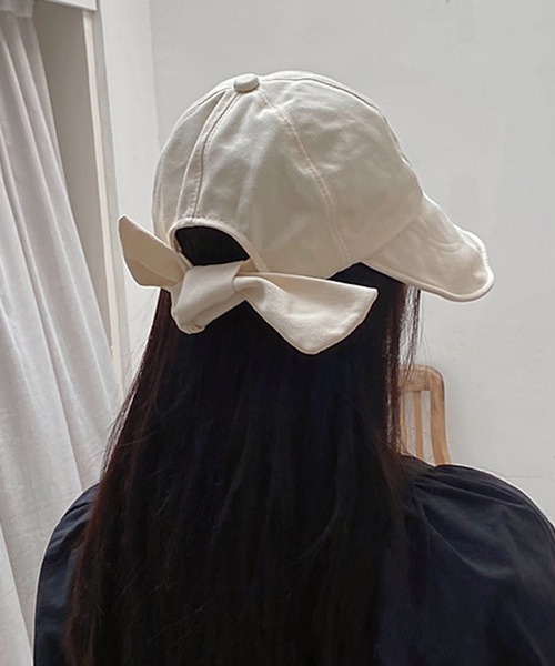 カシラ　バックリボンキャップ カシラCA4LA バックリボン キャップ - メルカリ
