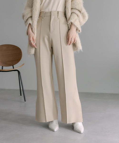 mystic(ミスティック)の「【サイズ展開あり】カットワイドパンツ(その他パンツ・レディース・ブラック/ベージュ/オフホワイト・1/2)」の1枚目の写真