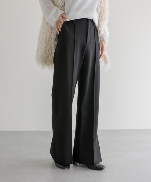 mystic(ミスティック)の「【サイズ展開あり】カットワイドパンツ(その他パンツ・レディース・ブラック/ベージュ/オフホワイト・1/2)」の3枚目の写真