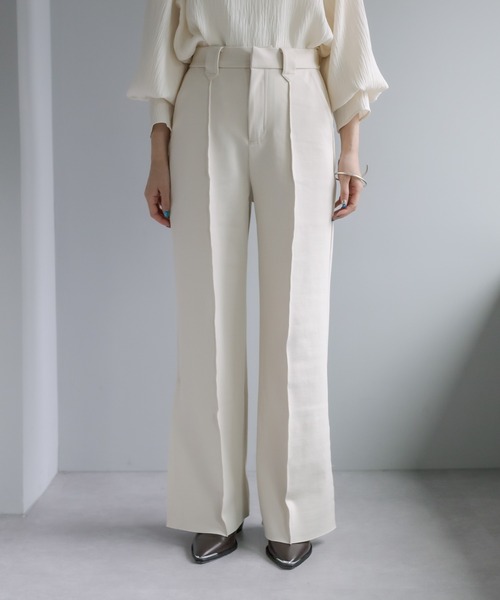 mystic(ミスティック)の「【サイズ展開あり】カットワイドパンツ(その他パンツ・レディース・ブラック/ベージュ/オフホワイト・1/2)」の6枚目の写真