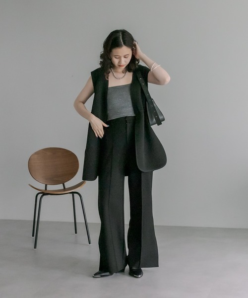 mystic(ミスティック)の「【サイズ展開あり】カットワイドパンツ(その他パンツ・レディース・ブラック/ベージュ/オフホワイト・1/2)」の19枚目の写真