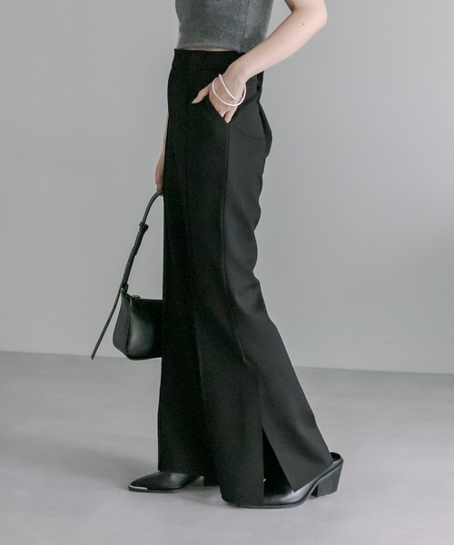 mystic(ミスティック)の「【サイズ展開あり】カットワイドパンツ(その他パンツ・レディース・ブラック/ベージュ/オフホワイト・1/2)」の5枚目の写真