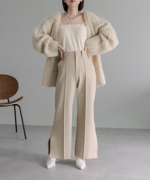 mystic(ミスティック)の「【サイズ展開あり】カットワイドパンツ(その他パンツ・レディース・ブラック/ベージュ/オフホワイト・1/2)」の12枚目の写真