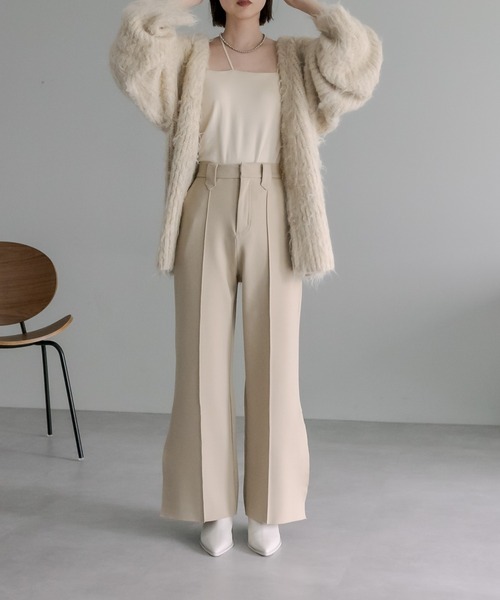 mystic(ミスティック)の「【サイズ展開あり】カットワイドパンツ(その他パンツ・レディース・ブラック/ベージュ/オフホワイト・1/2)」の9枚目の写真