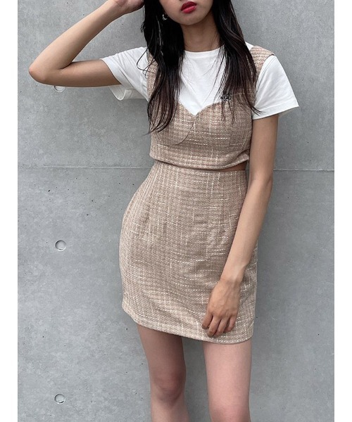 ENVYM（アンビー）の「ツイードビスチェ（その他トップス・レディース・ブラック/ベージュ・FREE）」の18枚目の写真