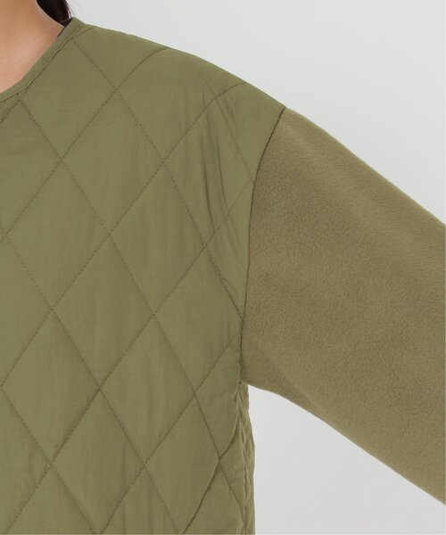 ikka（イッカ）の「切り替えキルティング軽量コート（ノーカラーコート・レディース・ブラック/ベージュ/グリーン系その他・M/L）」の8枚目の写真
