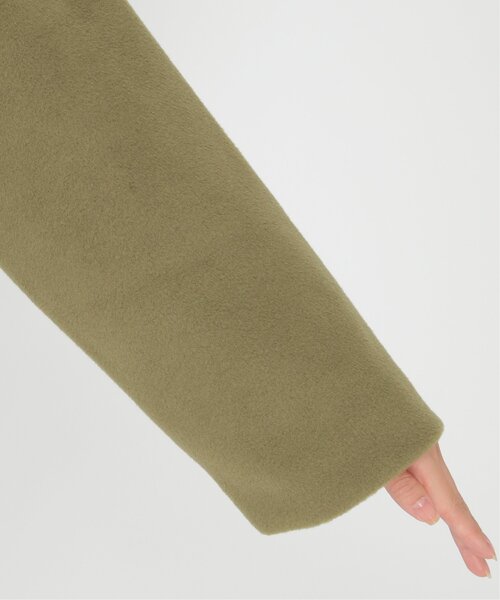 ikka（イッカ）の「切り替えキルティング軽量コート（ノーカラーコート・レディース・ブラック/ベージュ/グリーン系その他・M/L）」の9枚目の写真