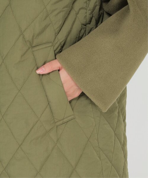 ikka（イッカ）の「切り替えキルティング軽量コート（ノーカラーコート・レディース・ブラック/ベージュ/グリーン系その他・M/L）」の11枚目の写真