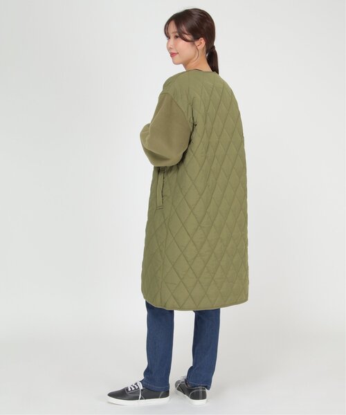 ikka（イッカ）の「切り替えキルティング軽量コート（ノーカラーコート・レディース・ブラック/ベージュ/グリーン系その他・M/L）」の20枚目の写真