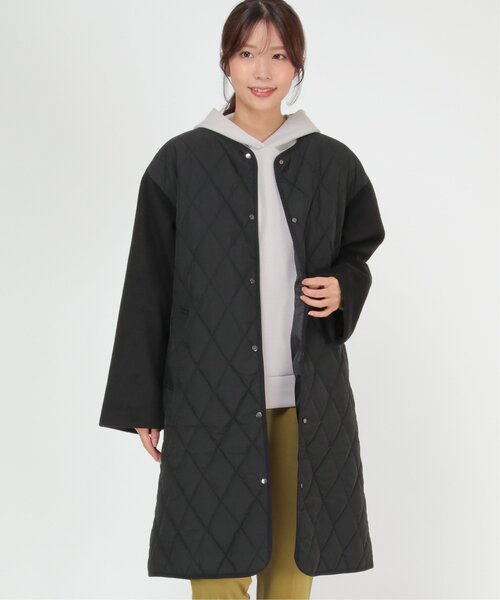 ikka（イッカ）の「切り替えキルティング軽量コート（ノーカラーコート・レディース・ブラック/ベージュ/グリーン系その他・M/L）」の21枚目の写真