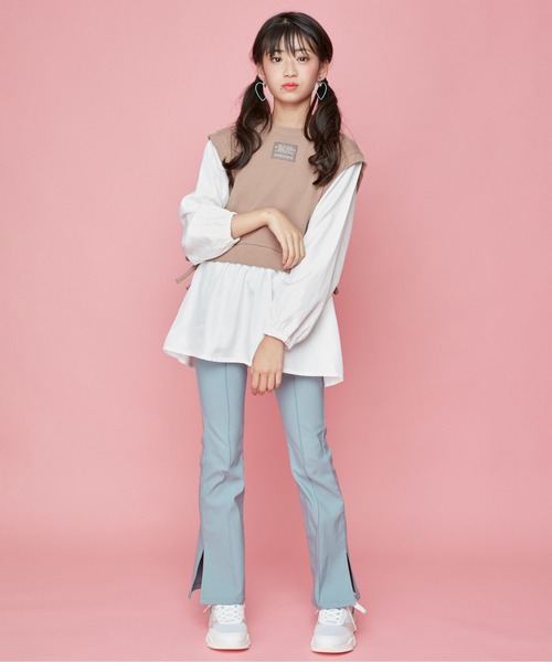 JENNI love（ジェニィラブ）の「美脚ウルトラストレッチフレアパンツ（その他パンツ・キッズ・ラベンダー/ブラック/チェック/サックスブルー・150cm/130cm/160cm/140cm）」の21枚目の写真