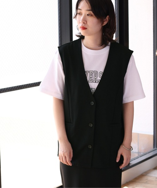 cepo（セポ）の「【セットアイテム】ベスト+スカート　セットアップ（ワンピース・レディース・ブラック/カーキ・M）」の14枚目の写真