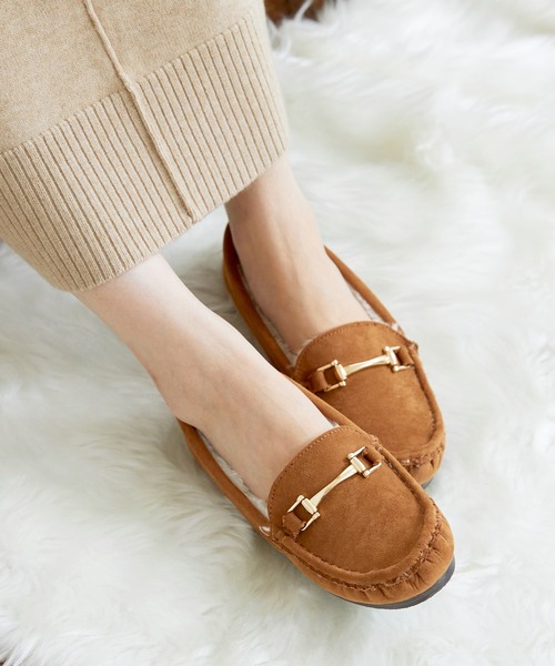 mooimooi（モーイモーイ）の「撥水 ビットモカシン（モカシン/デッキシューズ・レディース・チャコールグレー/ブラック/キャメル/グレイッシュベージュ/ダークブラウン/ブラック系その他・LL/3L/S/M/L/XS/4L）」の6枚目の写真