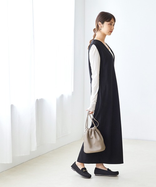 mooimooi（モーイモーイ）の「撥水 ビットモカシン（モカシン/デッキシューズ・レディース・チャコールグレー/ブラック/キャメル/グレイッシュベージュ/ダークブラウン/ブラック系その他・LL/3L/S/M/L/XS/4L）」の15枚目の写真