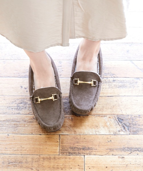 mooimooi（モーイモーイ）の「撥水 ビットモカシン（モカシン/デッキシューズ・レディース・チャコールグレー/ブラック/キャメル/グレイッシュベージュ/ダークブラウン/ブラック系その他・LL/3L/S/M/L/XS/4L）」の18枚目の写真