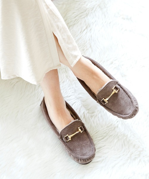 mooimooi（モーイモーイ）の「撥水 ビットモカシン（モカシン/デッキシューズ・レディース・チャコールグレー/ブラック/キャメル/グレイッシュベージュ/ダークブラウン/ブラック系その他・LL/3L/S/M/L/XS/4L）」の10枚目の写真