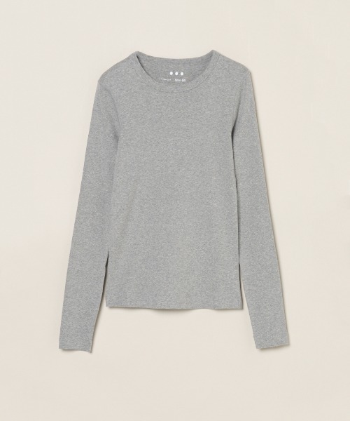 three dots（スリードッツ）の「オーガニックコットン長袖アレックス（Tシャツ/カットソー・レディース・ホワイト/ブラック/ネイビー/グレー系その他・SMALL/MEDIUM/LARGE）」の3枚目の写真