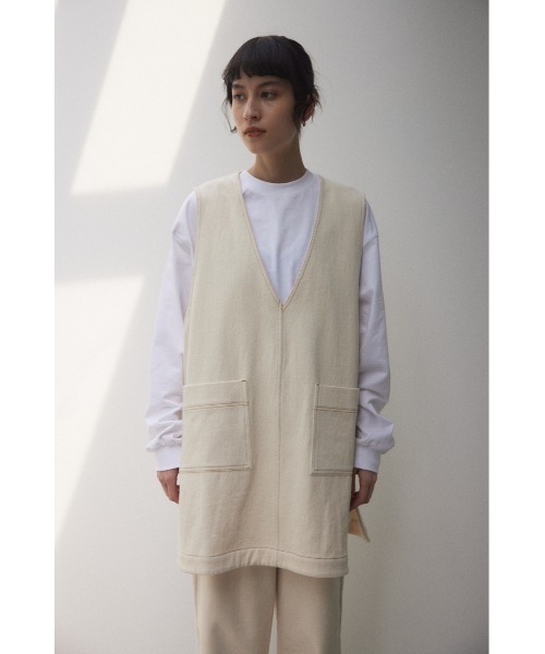 BLACK BY MOUSSY（ブラックバイマウジー）の「denim vest（デニムベスト）（ベスト・レディース・ブラック/オフホワイト・FREE）」の13枚目の写真