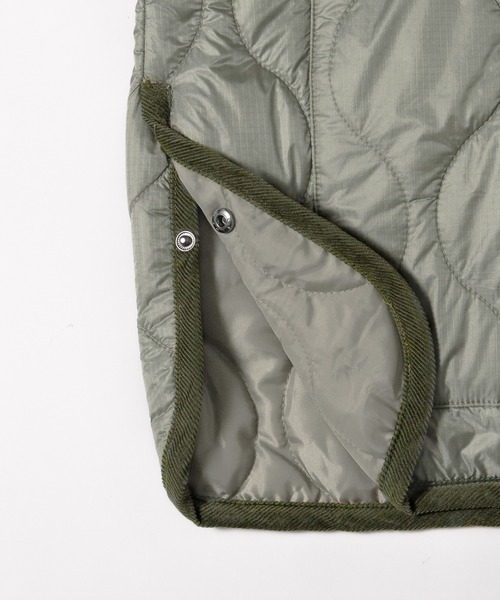 ONCILY(オンシェリー)の「SIDE SLIT QUILTING JACKET / サイドスリットキルティングジャケット(ダウンジャケット/コート・メンズ・オリーブ/ブラック・LARGE/MEDIUM)」の11枚目の写真