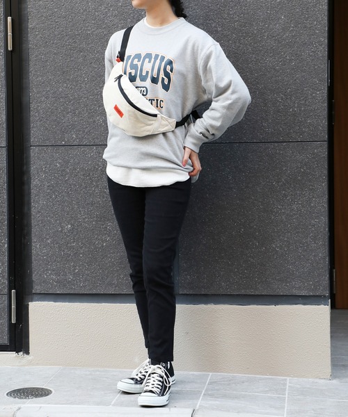 UNIVERSAL OVERALL（ユニバーサルオーバーオール）の「【UNIVERSAL OVERALL】スーベニアコットンウエストバッグ ウエストポーチ ヒップバッグ UVO-084（ボディバッグ/ウエストポーチ・メンズ・ホワイト/ブラック・FREE）」の10枚目の写真