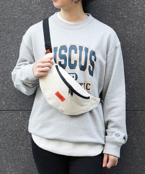 UNIVERSAL OVERALL（ユニバーサルオーバーオール）の「【UNIVERSAL OVERALL】スーベニアコットンウエストバッグ ウエストポーチ ヒップバッグ UVO-084（ボディバッグ/ウエストポーチ・メンズ・ホワイト/ブラック・FREE）」の9枚目の写真