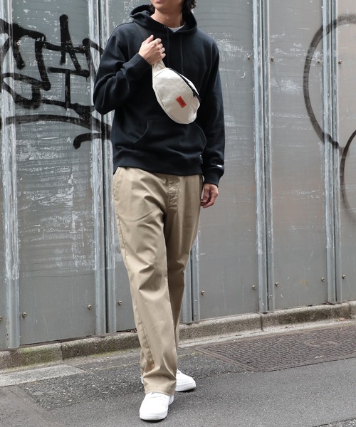 UNIVERSAL OVERALL（ユニバーサルオーバーオール）の「【UNIVERSAL OVERALL】スーベニアコットンウエストバッグ ウエストポーチ ヒップバッグ UVO-084（ボディバッグ/ウエストポーチ・メンズ・ホワイト/ブラック・FREE）」の6枚目の写真