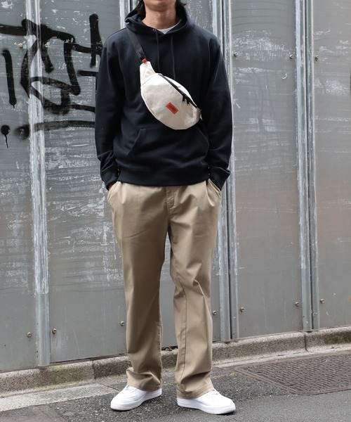 UNIVERSAL OVERALL（ユニバーサルオーバーオール）の「【UNIVERSAL OVERALL】スーベニアコットンウエストバッグ ウエストポーチ ヒップバッグ UVO-084（ボディバッグ/ウエストポーチ・メンズ・ホワイト/ブラック・FREE）」の5枚目の写真