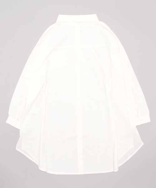 Samansa Mos2（サマンサ モスモス）の「柄アソートクレリックシャツチュニック（チュニック・レディース・ベージュ/オフホワイト/ブルー/チャコール・ﾌﾘ-）」の5枚目の写真