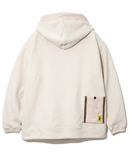 go slow caravan(ゴースローキャラバン)の「COBMASTER/コブマスター ソフトタッチ起毛 チューブフーディ(パーカー・メンズ・グリーン系その他/チャコールグレー/ライトベージュ・MEDIUM/LARGE/X-LARGE)」の11枚目の写真