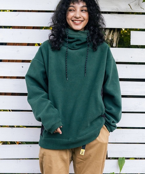 go slow caravan(ゴースローキャラバン)の「COBMASTER/コブマスター ソフトタッチ起毛 チューブフーディ(パーカー・メンズ・グリーン系その他/チャコールグレー/ライトベージュ・MEDIUM/LARGE/X-LARGE)」の13枚目の写真