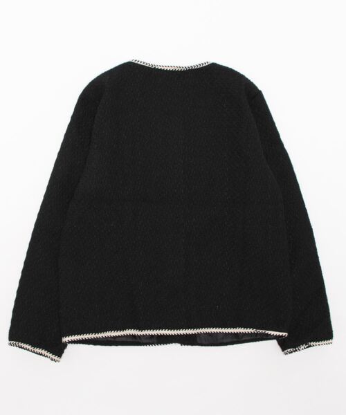 Ritzy(リッツィー)の「ノーカラーツィードジャケット(ノーカラージャケット・レディース・ホワイト/ブラック・M/L)」の10枚目の写真