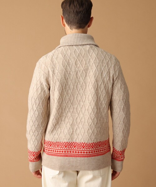 40ｃｔ＆525（フォーティーカラッツアンドゴーニーゴ）の「◆ハーフジップ プルオーバーニット（ニット/セーター・メンズ・マスタード/アイボリー・03/02）」の3枚目の写真