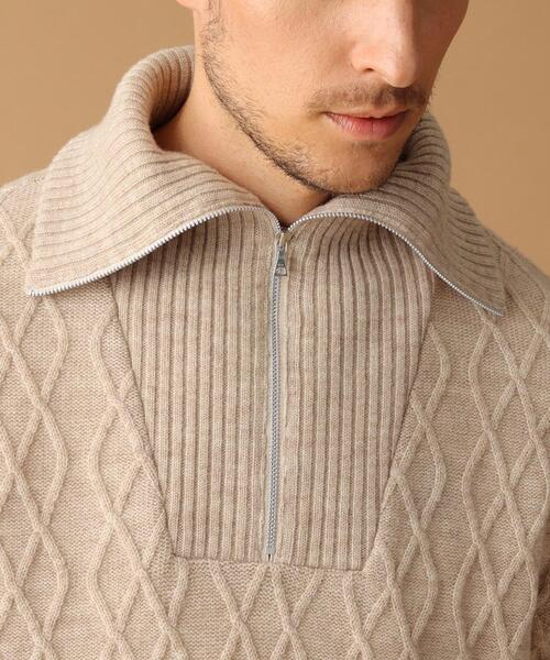 40ｃｔ＆525（フォーティーカラッツアンドゴーニーゴ）の「◆ハーフジップ プルオーバーニット（ニット/セーター・メンズ・マスタード/アイボリー・03/02）」の9枚目の写真