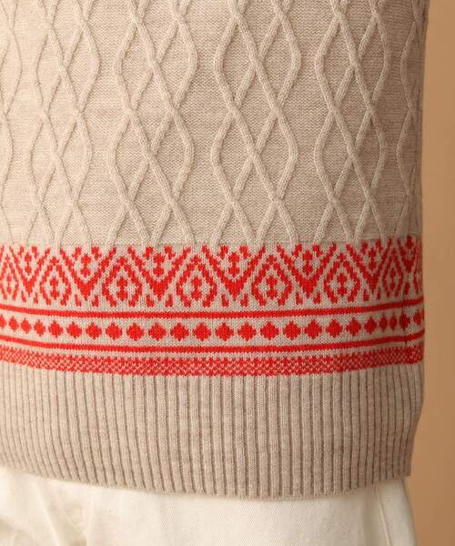 40ｃｔ＆525（フォーティーカラッツアンドゴーニーゴ）の「◆ハーフジップ プルオーバーニット（ニット/セーター・メンズ・マスタード/アイボリー・03/02）」の11枚目の写真