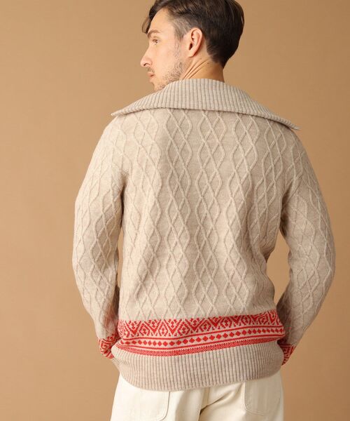 40ｃｔ＆525（フォーティーカラッツアンドゴーニーゴ）の「◆ハーフジップ プルオーバーニット（ニット/セーター・メンズ・マスタード/アイボリー・03/02）」の20枚目の写真