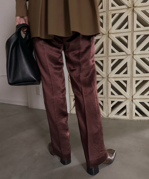 Ameri（アメリ）の「SATIN TACK SLACKS PANTS（その他パンツ）」 - WEAR