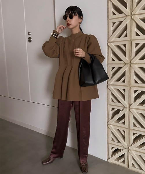 Ameri（アメリ）の「SATIN TACK SLACKS PANTS（その他パンツ）」 - WEAR