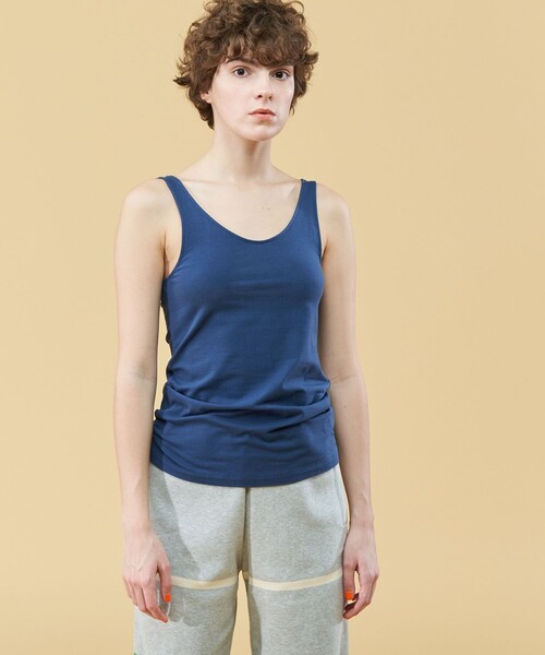 GALERIE VIE（ギャルリー ヴィー）の「スビンコットン タンクトップ（タンクトップ・レディース・シャーベット/ダークブルー/カーキ・FREE）」の12枚目の写真