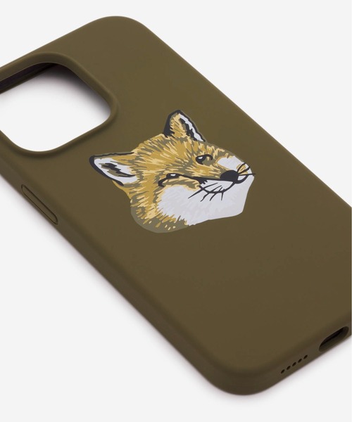 Maison Kitsune(メゾンキツネ)の「FOX HEAD SLING CASE FOR I14 PRO KHAKI GREY(スマホケース/カバー・メンズ・カーキ系・U)」の4枚目の写真