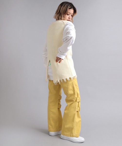 RNA（アールエヌエー）の「K2624 スリットダメージベスト（ベスト・レディース・グリーン/アイボリー/ブラック・MEDIUM）」の8枚目の写真