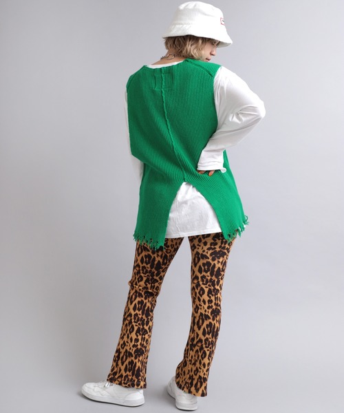 RNA（アールエヌエー）の「K2624 スリットダメージベスト（ベスト・レディース・グリーン/アイボリー/ブラック・MEDIUM）」の14枚目の写真