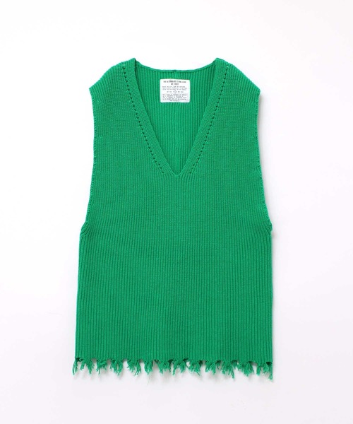 RNA（アールエヌエー）の「K2624 スリットダメージベスト（ベスト・レディース・グリーン/アイボリー/ブラック・MEDIUM）」の5枚目の写真