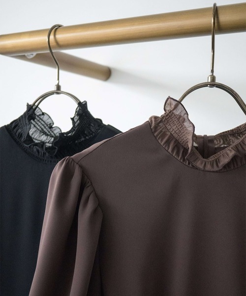 kaene（カエン）の「ニットレースコンビドレス（ドレス・レディース・ブラック/ブラウン・36/38）」の16枚目の写真