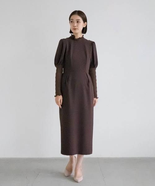 kaene（カエン）の「ニットレースコンビドレス（ドレス・レディース・ブラック/ブラウン・36/38）」の17枚目の写真