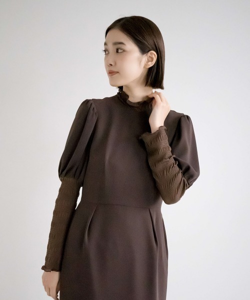 kaene（カエン）の「ニットレースコンビドレス（ドレス・レディース・ブラック/ブラウン・36/38）」の13枚目の写真