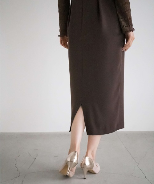 kaene（カエン）の「ニットレースコンビドレス（ドレス・レディース・ブラック/ブラウン・36/38）」の9枚目の写真